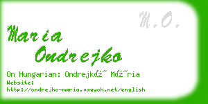 maria ondrejko business card